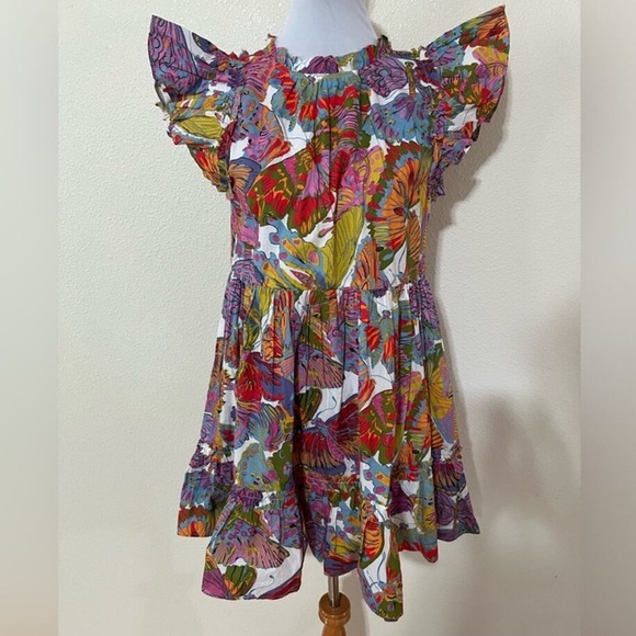 Caroline Constas Red Pink Ruffled A-line Sundress - Picture 2 of 12